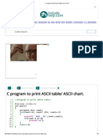 C Program To Print Ascii Table - Ascii Chart