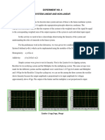 System Linear and Non-Linear: Experiment No. 4