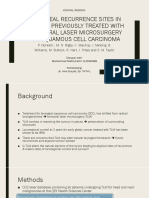 Laryngeal Recurrence Sites in Patients Previously Treated With Transoral Laser Microsurgery For Squamous Cell Carcinoma