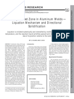 Partially Melted Zone in Aluminum Welds - Liquation Mechanism and Directional Solidification