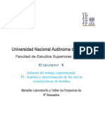 Analisis y Determinacion de Las Curvas Caracteristicas de Las Bombas