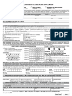 Special Interest License Plate Application: I YOU Myplate Mycar