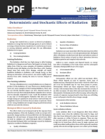 Stochastic and Deterministic Effects of Radiation