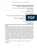 Clínica Psicodinâmica Do Trabalho A Prática em Diversos Contextos de Trabalho PDF