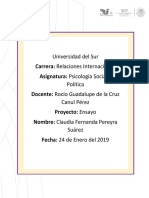 Relaciones Internacionales y La Psicología Social