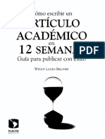 BELCHER Wendy Laura - Como Escribir Un Articulo Academico en 12 Semanas PDF