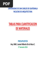 Tablas de Cuantificación PDF