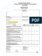 Laboratory Report Cover Page (50%)