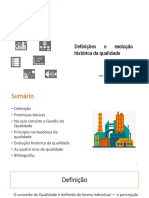 Definições e Evolução Histórica Da Qualidade