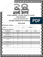 Examen Olimpiada Sexto