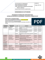 SG-SST - Cronograma de Actividades