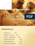 Inventory Management: JIT (Just-In-Time)