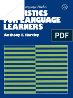 (Contemporary Language Studies) Anthony F. Hartley (Auth.) - Linguistics For Language Learners-Palgrave Macmillan UK (1982) PDF