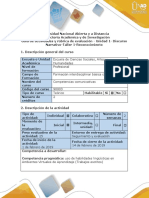 Guía de Actividades y Rúbrica de Evaluación Taller 1. Reconocimiento