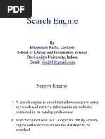 Search Engine: by Bhupendra Ratha, Lecturer