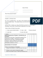 Rating Sheet For Introduction As A Chapter