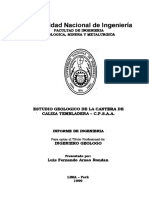 Estudio Geológico de La Cantera de Caliza Tembladera - CPSA PDF