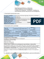 Guía de Actividades y Rúbrica de Evaluación - Actividad 1 Realizar Un Documento Sobre Los Conocimientos Previos Del Proceso de Investigación