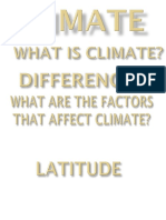 General Pattern of Weather in A Certain Area Over Along Period of Time