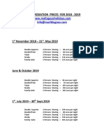 Room Rates 2018 - 2019 4