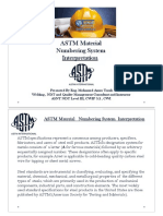 Interpretation System Numbering Material Astm