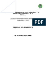 Derecho Del Trabajo II (Autoevaluación)