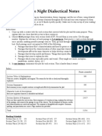 Student Work - Honors Night Dialectical Journals