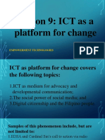 Lesson 9: ICT As A Platform For Change: Empowerment Technologies