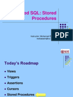 Advanced SQL: Stored Procedures: Instructor: Mohamed Eltabakh Meltabakh@cs - Wpi.edu