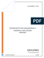 GROUP#03: Transportation Engineering-Ii Marshall Mix Design