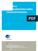 CECTE - Informe y Recomendaciones Sobre Clonación Humana