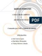 COMANDOS WINDOWS - COMO CREAR CARPETS Y ARCHIVOS DE TEXTO - Comandos Por CMD o Símbolo de Sistema PDF