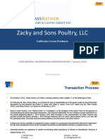 Zacky Sons Poultry LLC - Confidential Information Memorandum