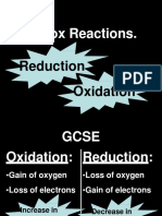 Redox Reactions.: Reduction Oxidation