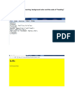 Q. Write The Code of Inserting Background Color and The Code of "Heading" and "Break'