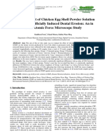 Protective Effect of Chicken Egg Shell Powder Solution (CESP) On Artificially Induced Dental Erosion: An in Vitro Atomic Force Microscope Study