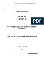 Plan de Seguridad en Defensa Civil Carnaval 2019