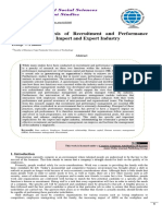 A Focused Analysis of Recruitment and Performance Management in The Import and Export Industry PDF