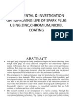 Experimental & Investigation On Improving Life of Spark Plug Using Zinc, Chromium, Nickel Coating