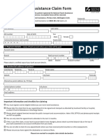 National Travel Assistance Claim Form: 1. Patient Details