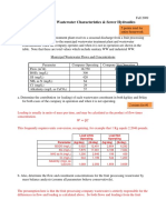 Homework #8 Wastewater Characteristics & Sewer Hydraulics