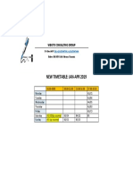 New Timetable: Jan-Apr 2019: Wexito Consulting Group