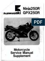 Kawasaki EX 250 - GPX 250 '88 - Service Manual Supl