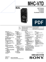 Service Manual: Home Audio System