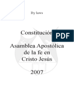 Constitucion en Espanol 2007 Asamblea Apostolica de La Fe en Cristo Jesus