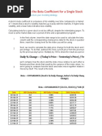 Calculate The Beta Coefficient