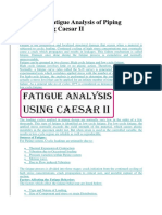 Fatigue Analysis of Piping System Using Caesar II