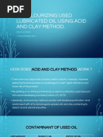 Decolourizing Used Lubricated Oil Using Acid and Clay