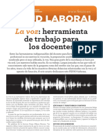 La Voz Herramienta de Trabajo para Los Docentes