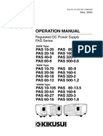 Operation Manual: Regulated DC Power Supply PAS Series